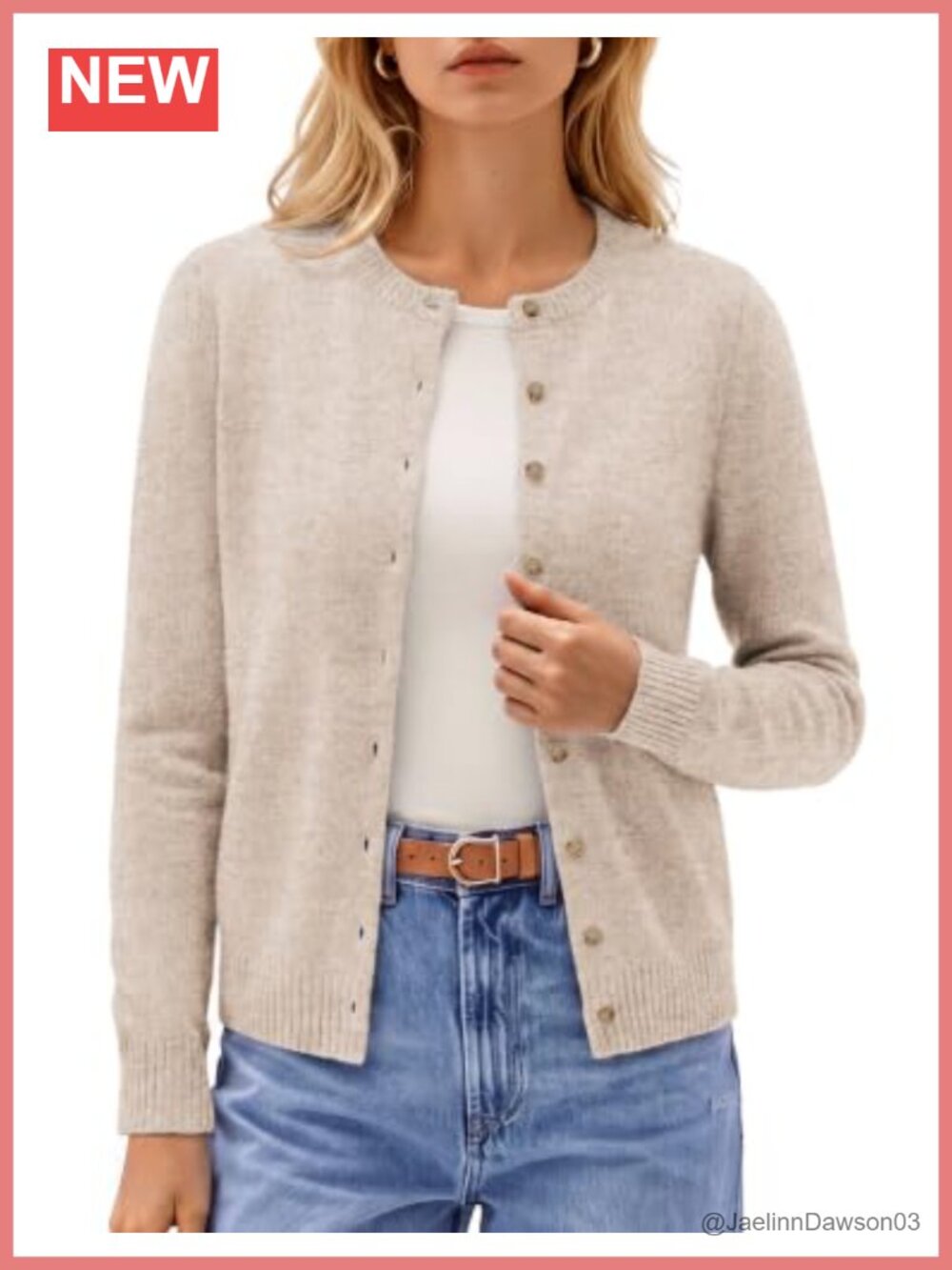 Merino Wool Cashmere Cardigan Sweater